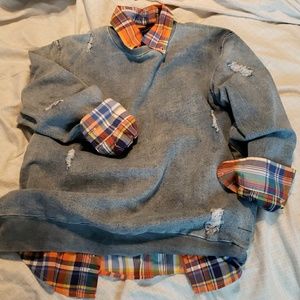 Unisex denim sweatshirt